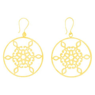 Gold Snowflake Earrings - Afghanistan